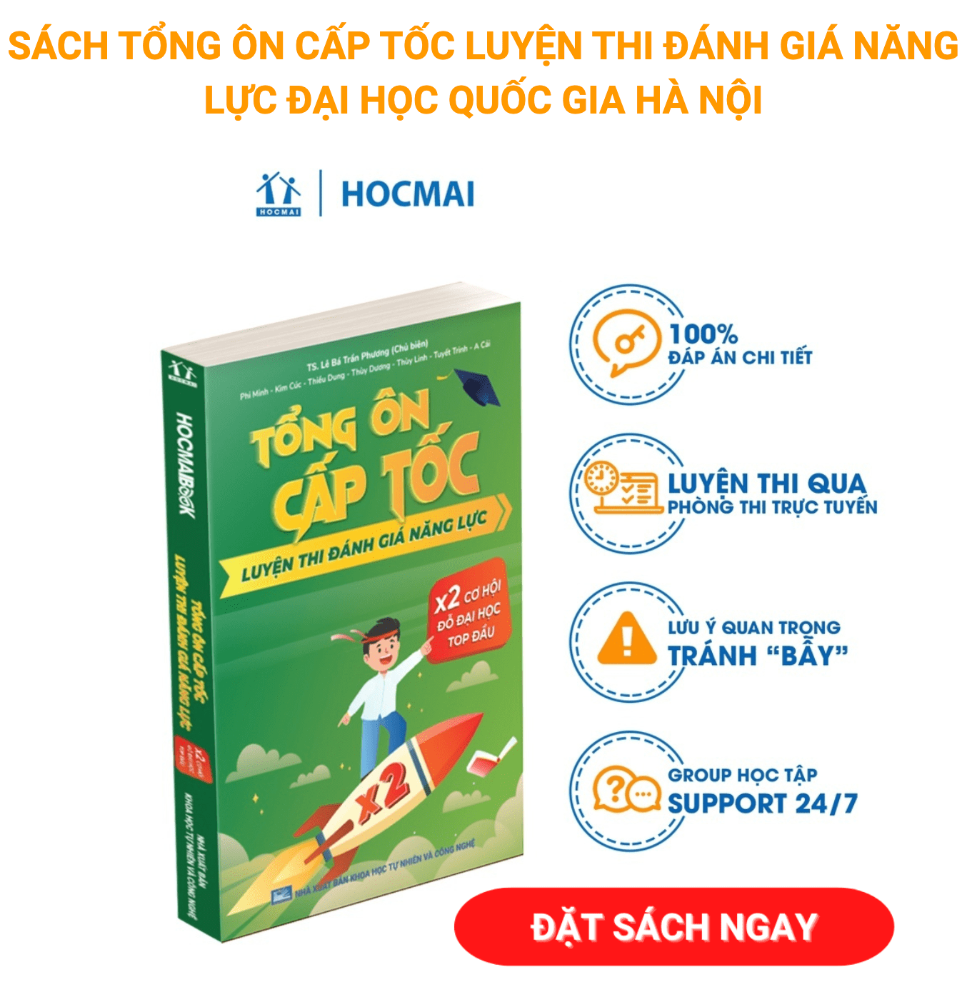 Sách ôn thi đánh giá năng lực 2023 Đại học Quốc Gia Hà Nội